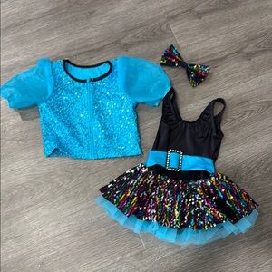 WEISSMAN Sparkling Blue and Black Kids Costume Set